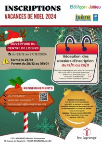 Lire la suite à propos de l’article INSCRIPTIONS VACANCES DE NOEL 2024